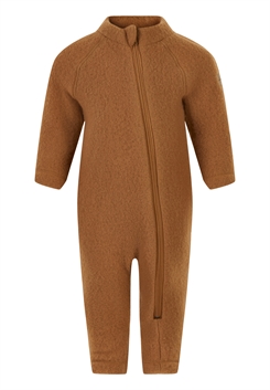 Mikk-Line merino wool suit w/zip - Rubber